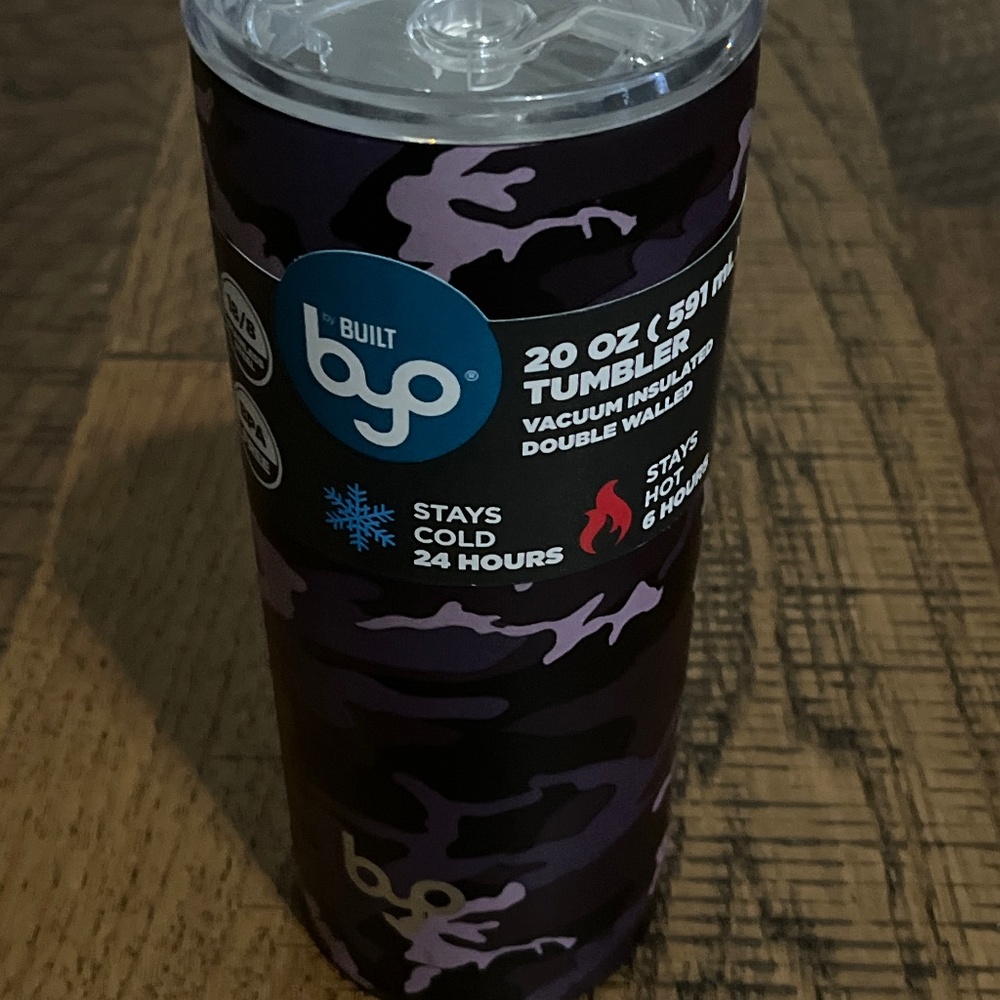 20 oz Built Hot/Cold Tumbler Purple Camo Brand New